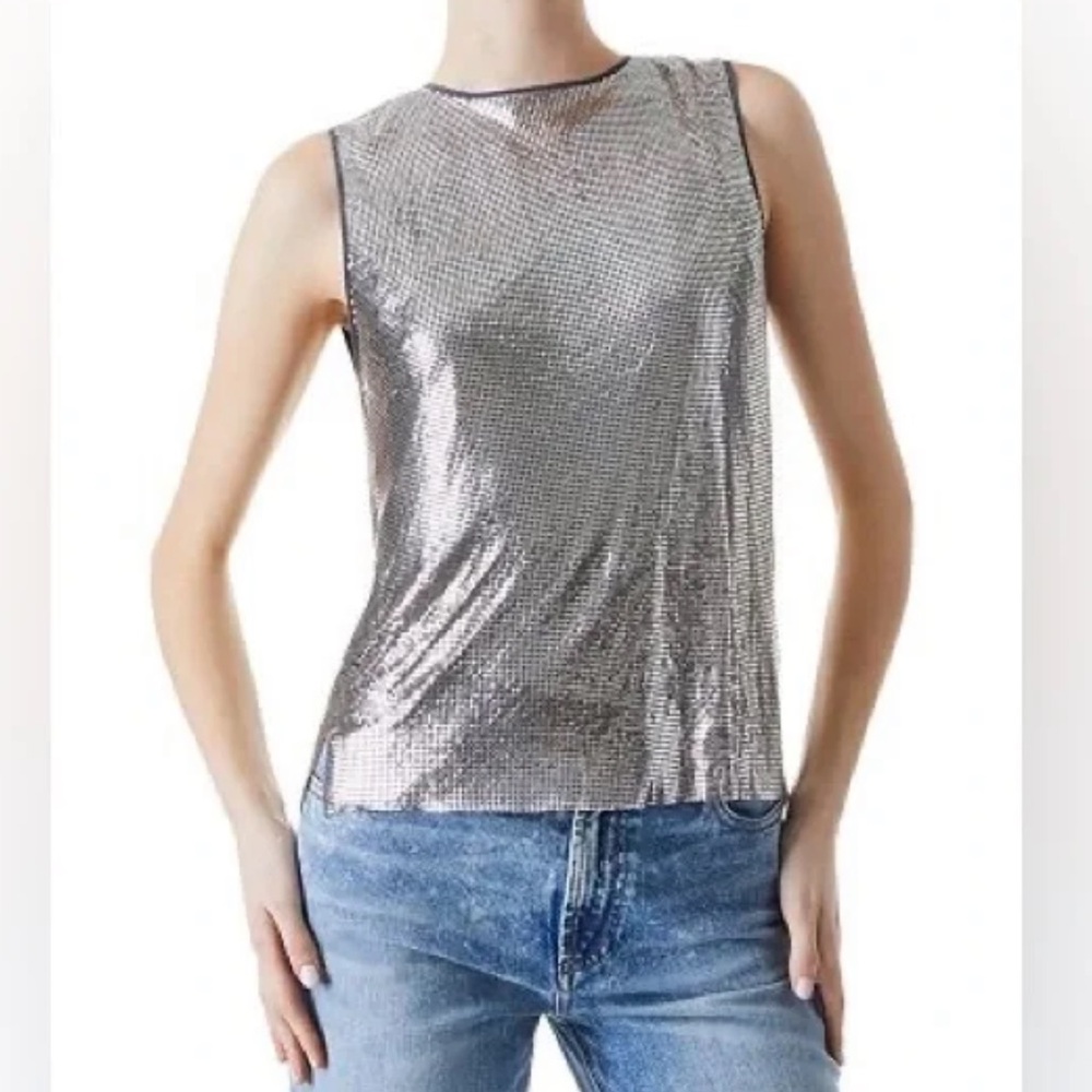 Alice + Olivia chain mail tank